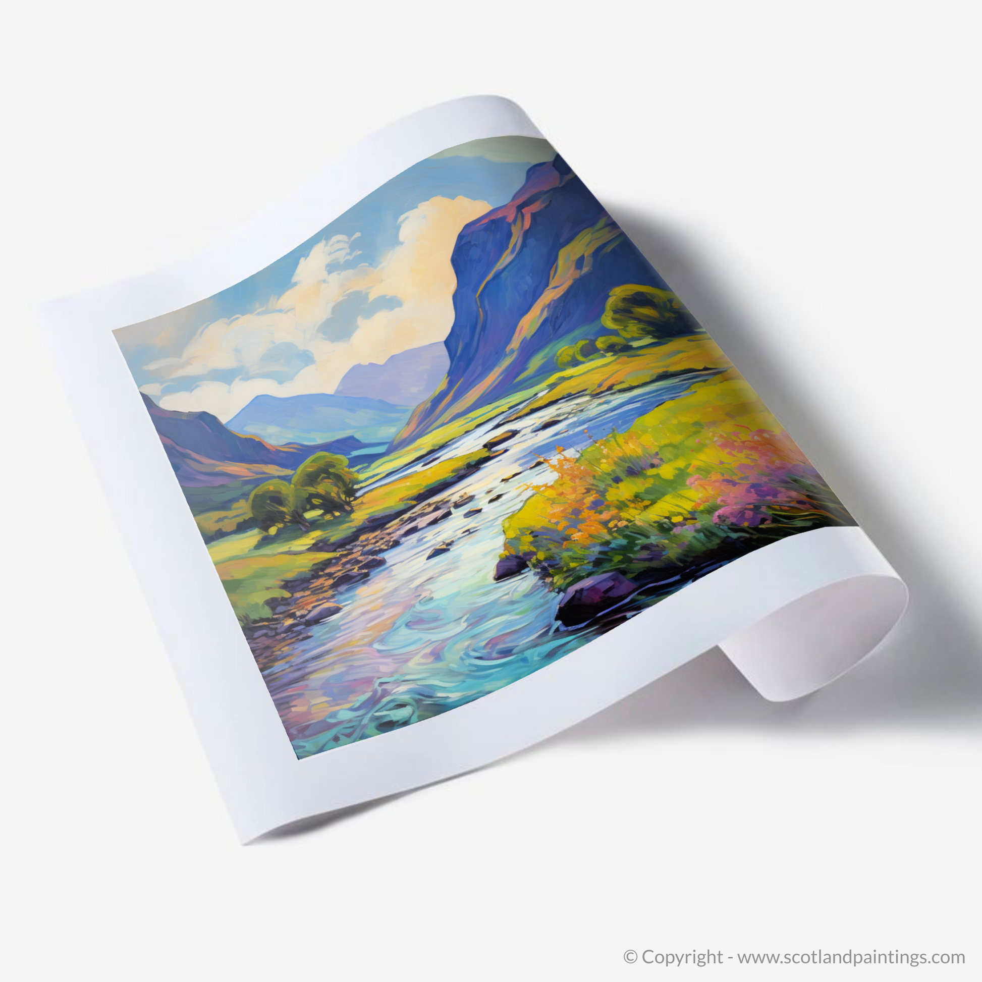 Art Print of River in Glencoe during summer