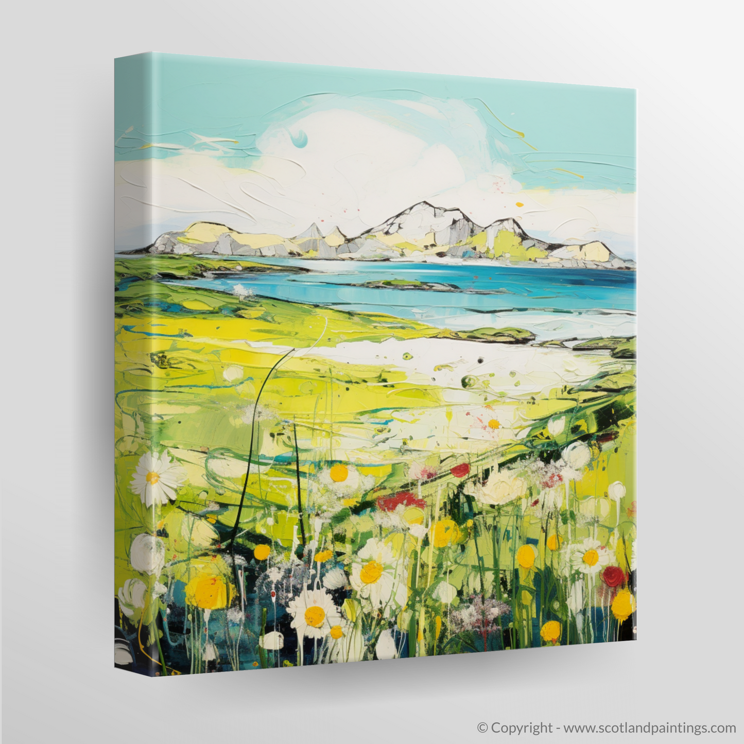 Canvas Print of Isle of Eigg, Inner Hebrides in summer