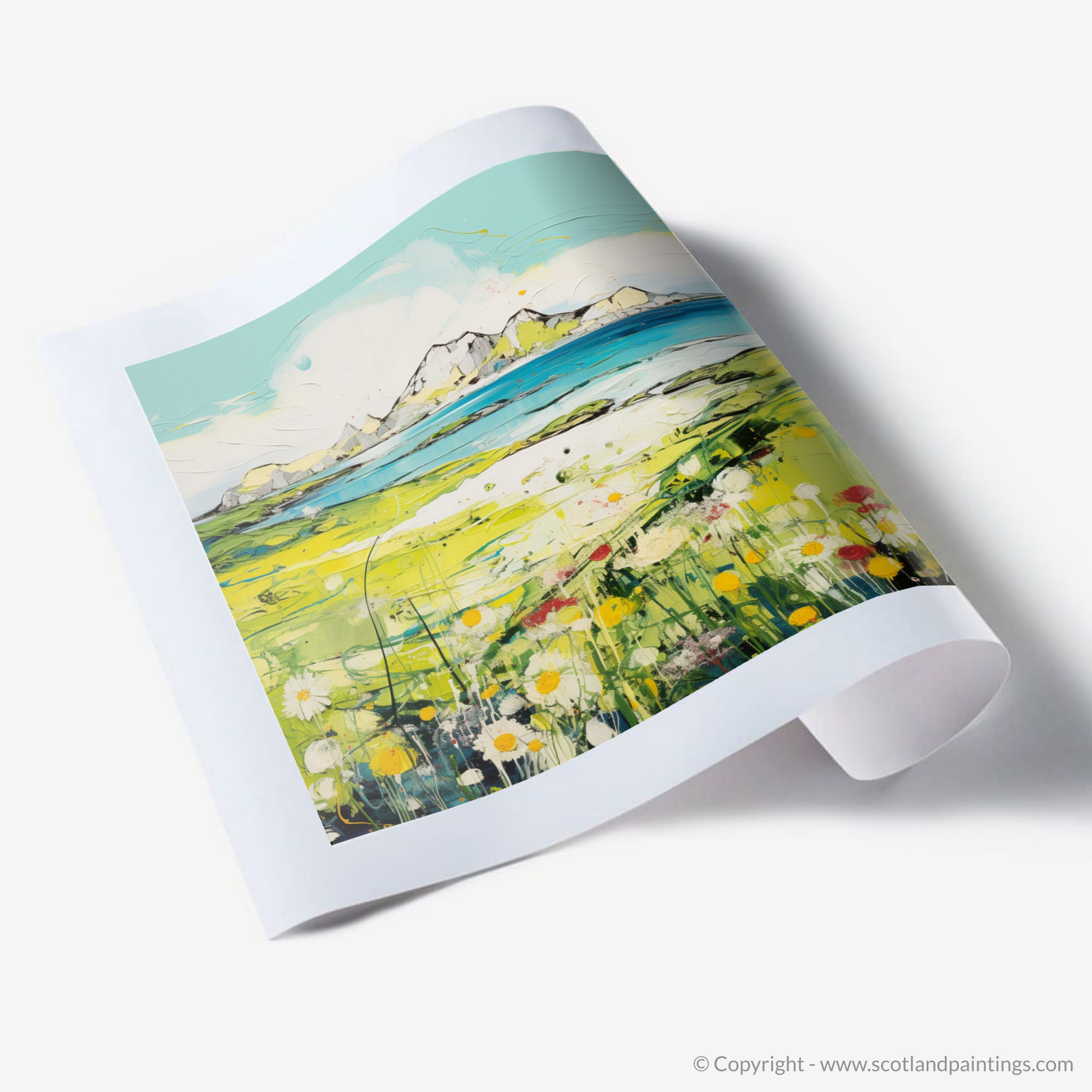 Art Print of Isle of Eigg, Inner Hebrides in summer