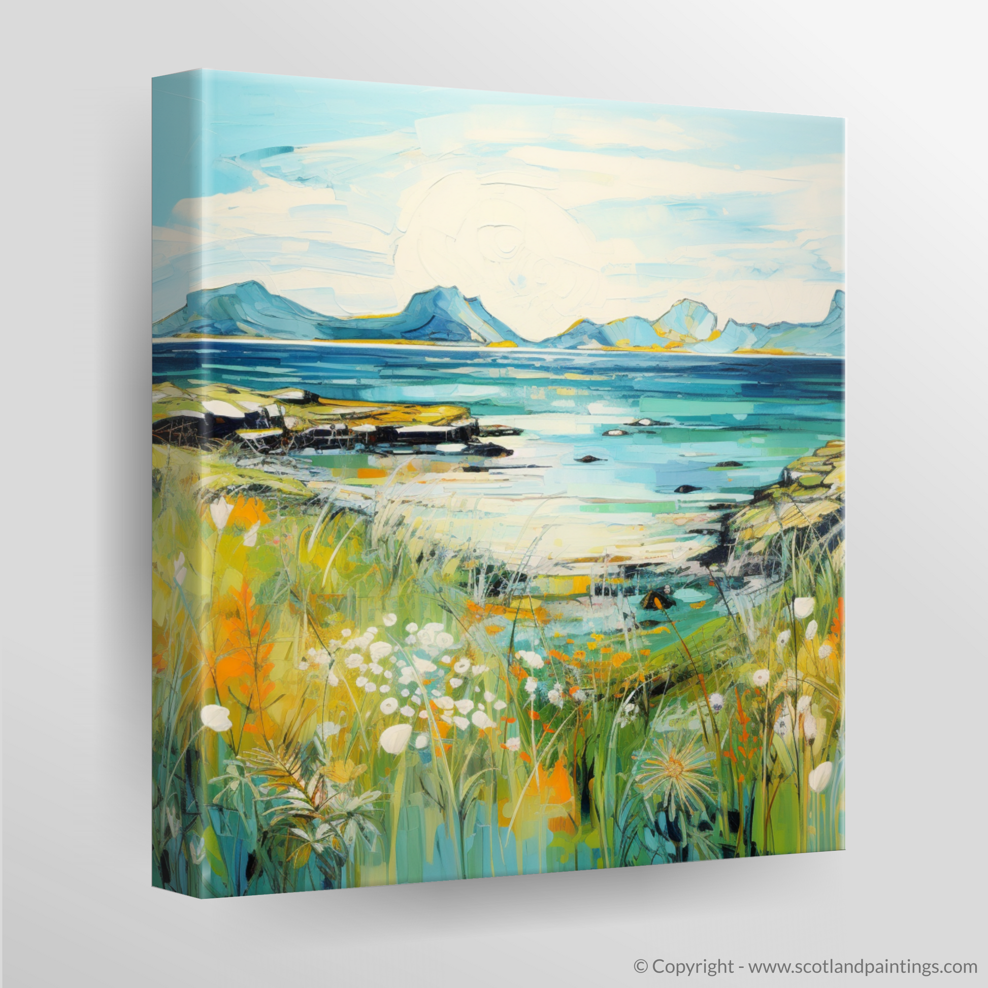 Canvas Print of Isle of Eigg, Inner Hebrides in summer