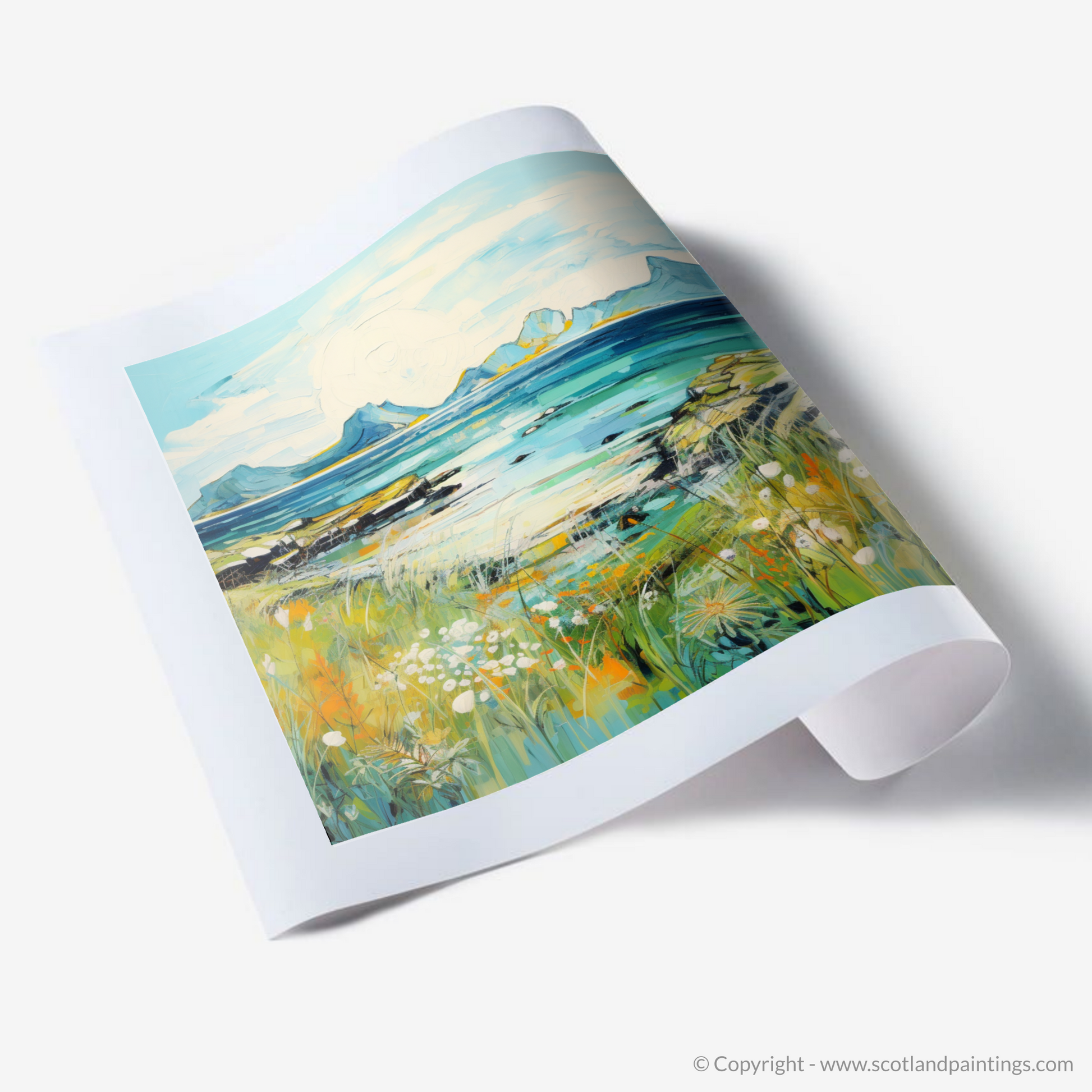 Art Print of Isle of Eigg, Inner Hebrides in summer