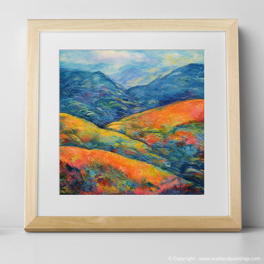 Painting and Art Print of Glen Strathfarrar, Highlands in summer. Summer Essence of Glen Strathfarrar.