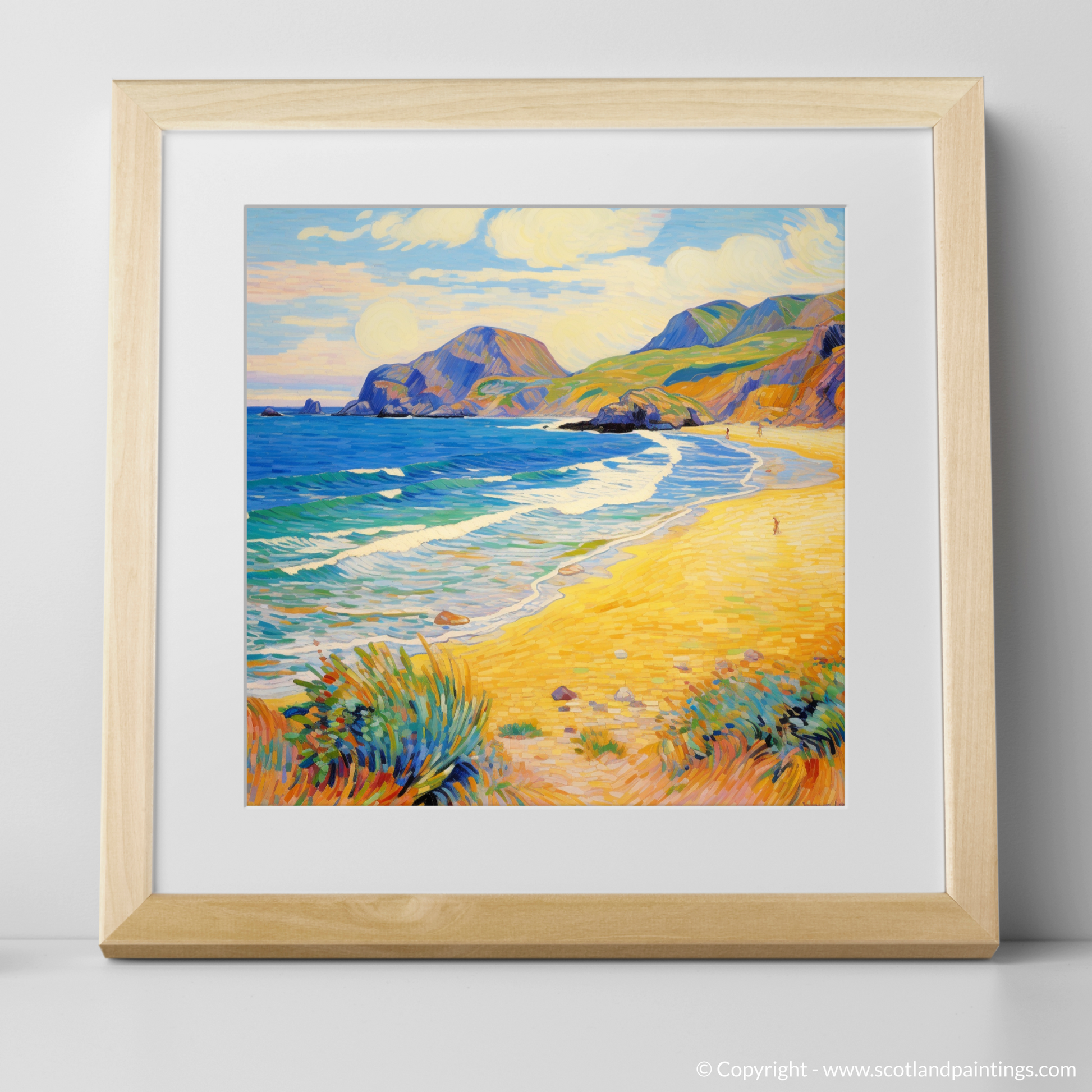 Art Print of Sandwood Bay, Sutherland in summer with a natural frame