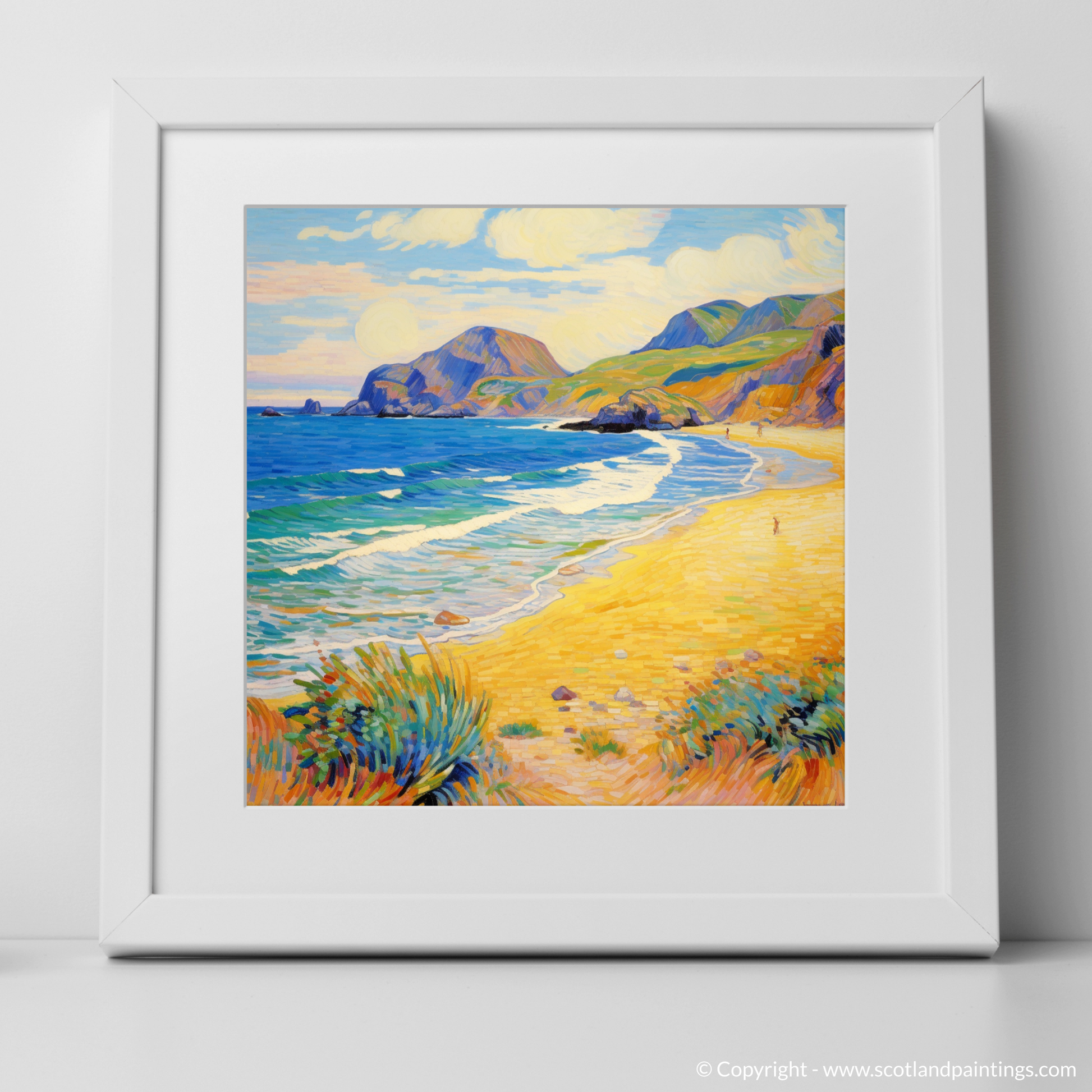 Art Print of Sandwood Bay, Sutherland in summer with a white frame