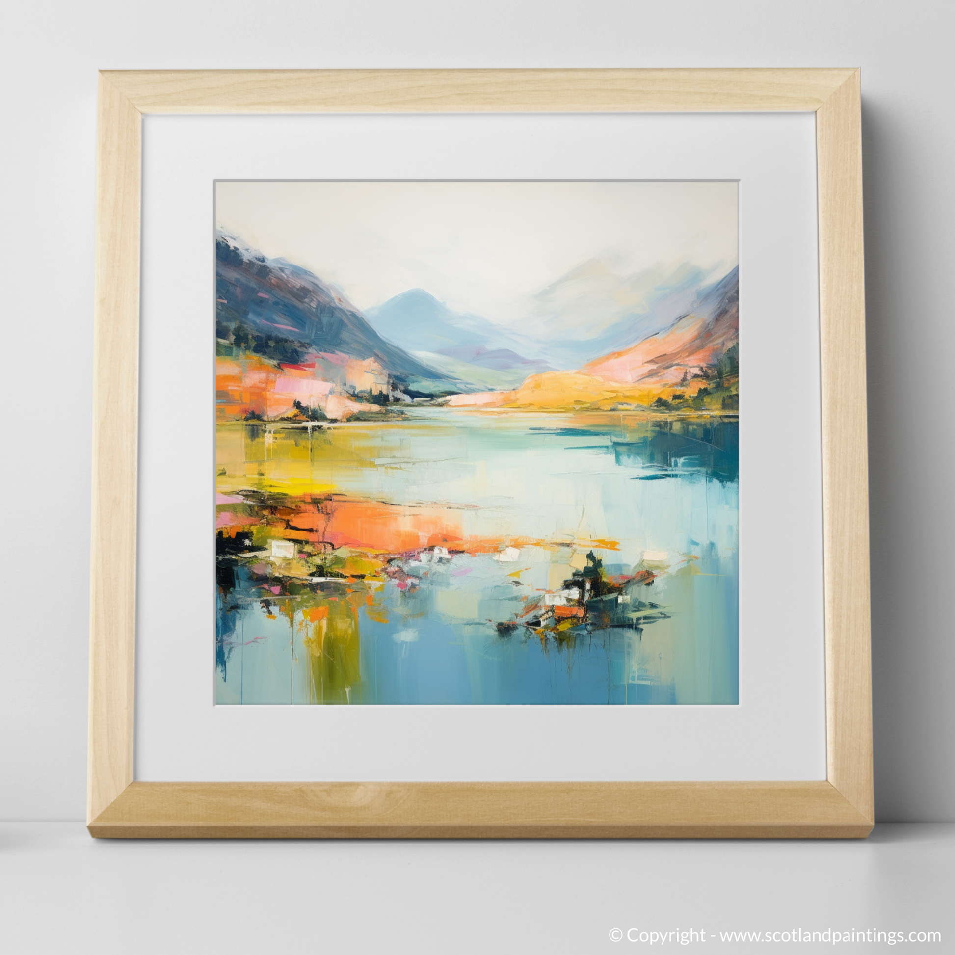 Art Print of Loch Morar, Highlands in summer with a natural frame