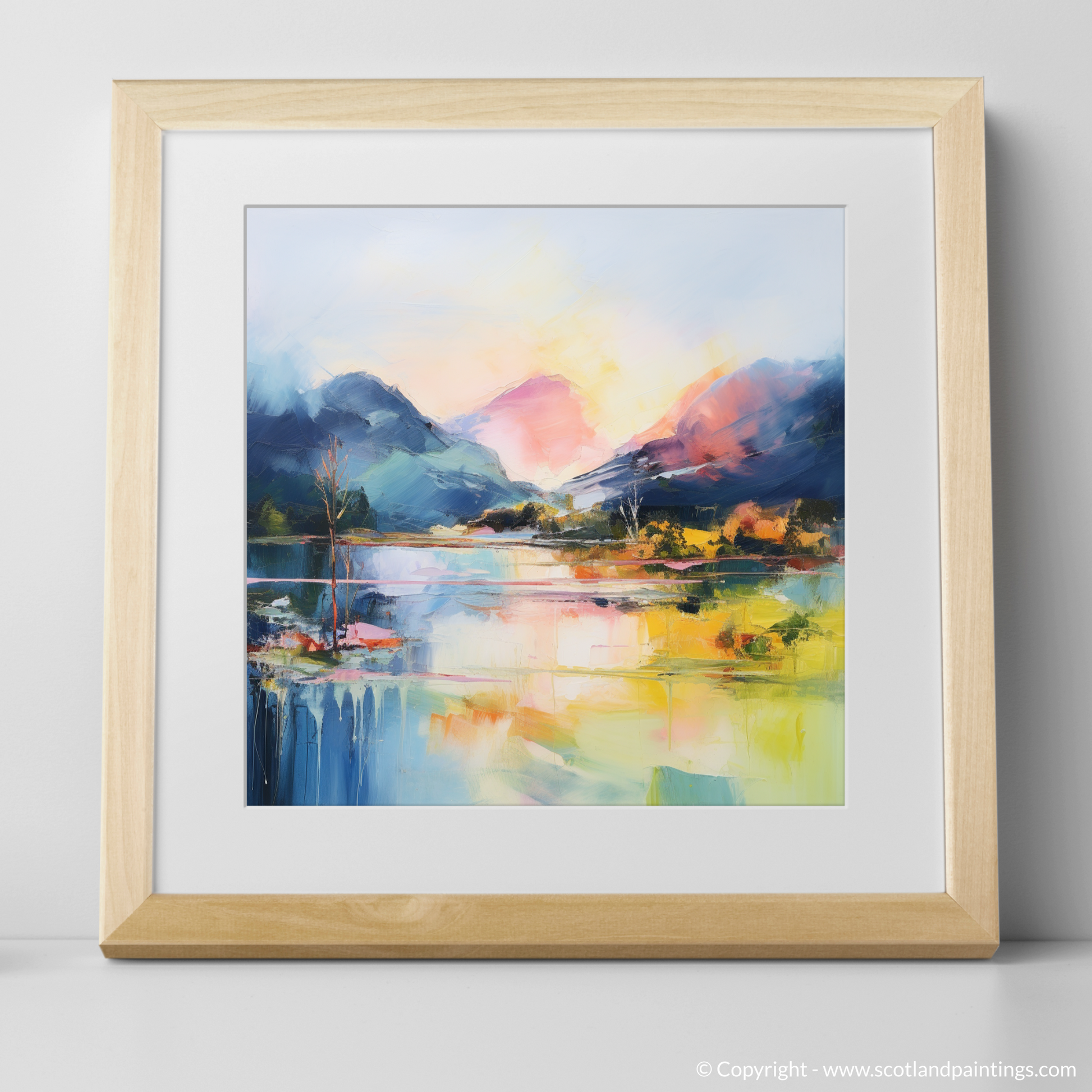 Art Print of Loch Morar, Highlands in summer with a natural frame