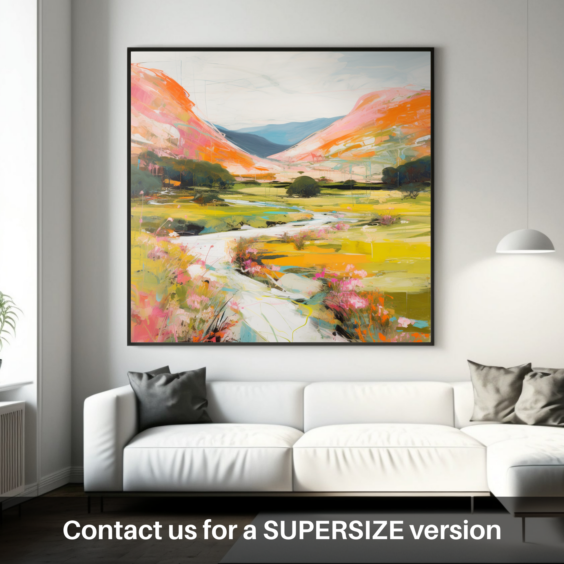 Huge supersize print of Glen Roy, Highlands in summer