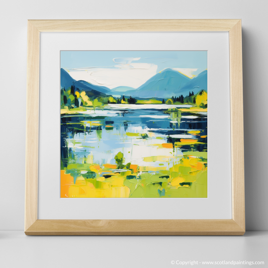 Painting and Art Print of Loch Achray in summer. Abstract Serenade of Loch Achray in Summer Splendour.