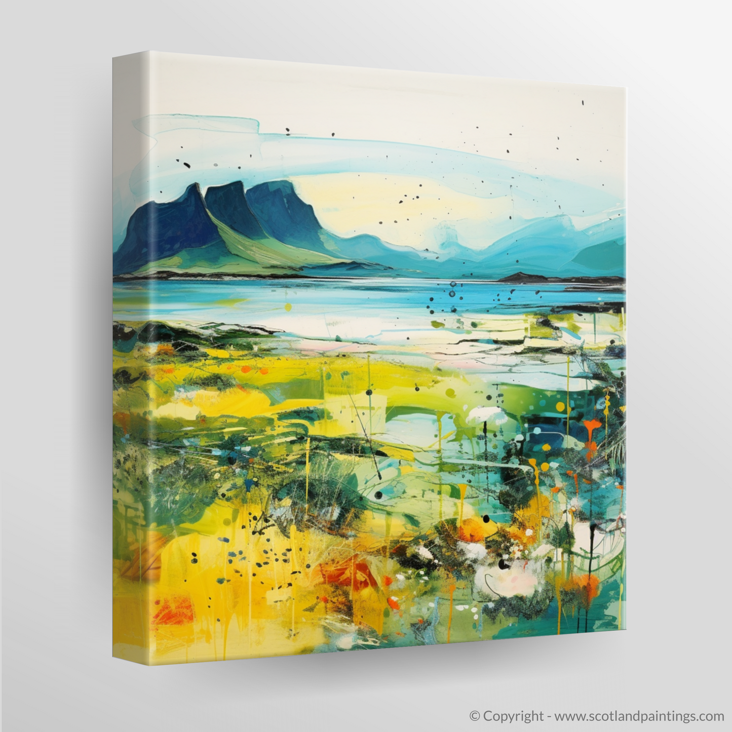 Canvas Print of Isle of Eigg, Inner Hebrides in summer