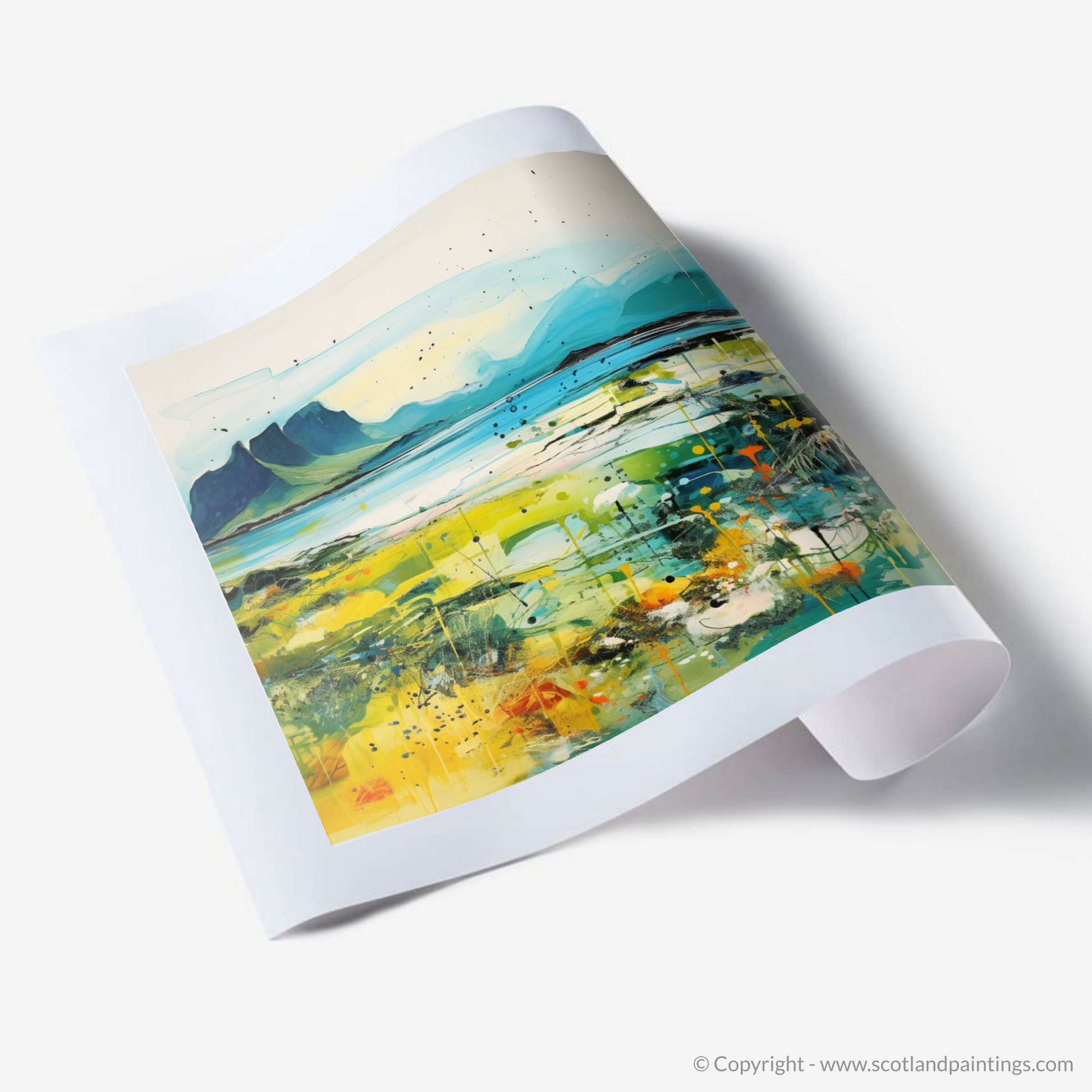 Art Print of Isle of Eigg, Inner Hebrides in summer