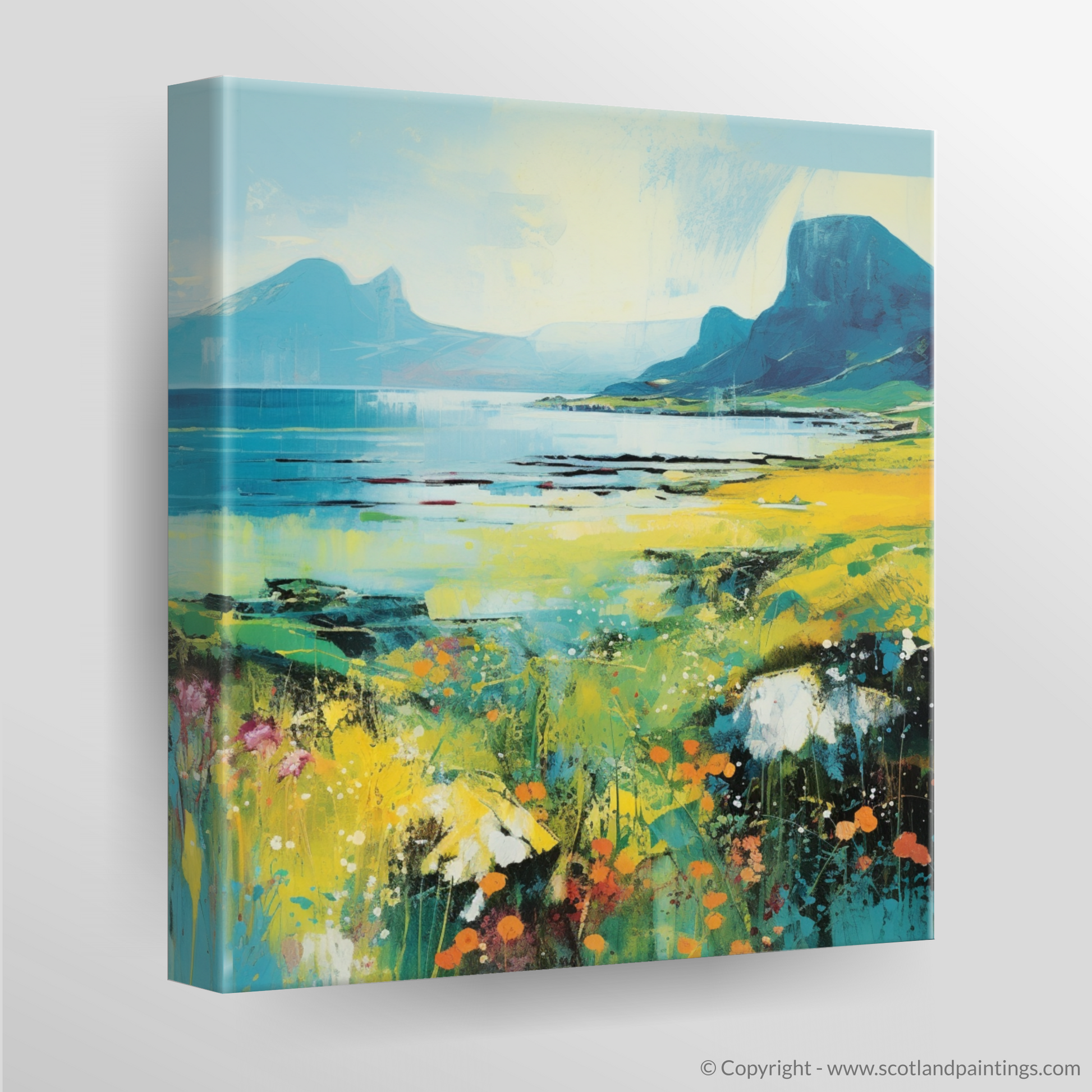 Canvas Print of Isle of Eigg, Inner Hebrides in summer