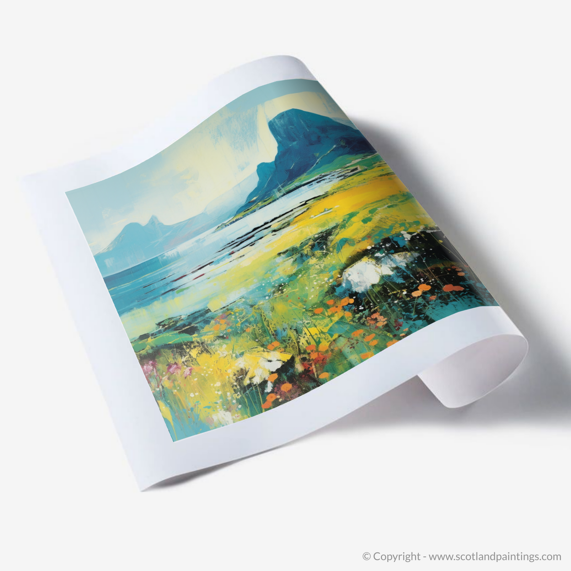 Art Print of Isle of Eigg, Inner Hebrides in summer