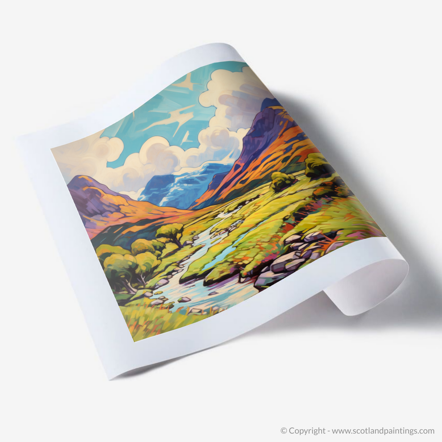 Art Print of Glen Garry, Highlands in summer