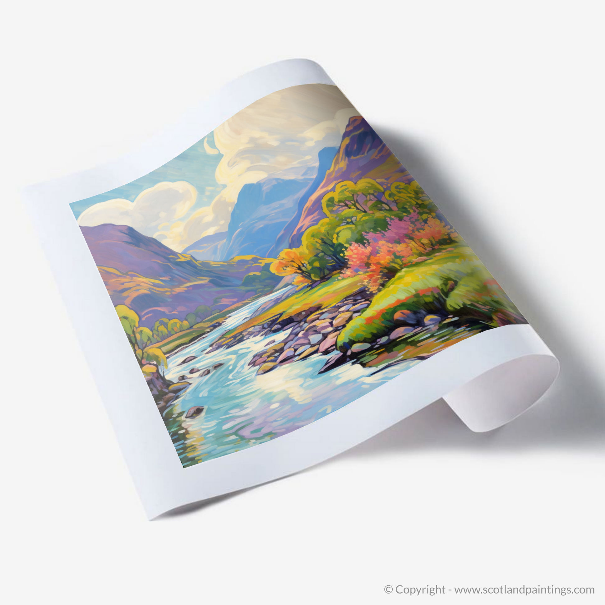 Art Print of River in Glencoe during summer