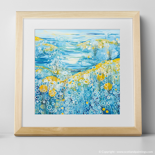 Art Print of Isle of Barra, Outer Hebrides in summer with a natural frame