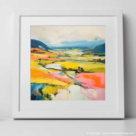 Art Print of Glen Tilt, Perthshire in summer with a white frame