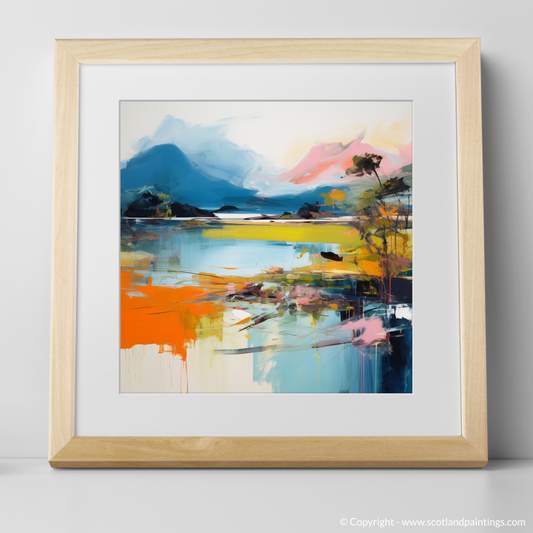 Art Print of Loch Morar, Highlands in summer with a natural frame