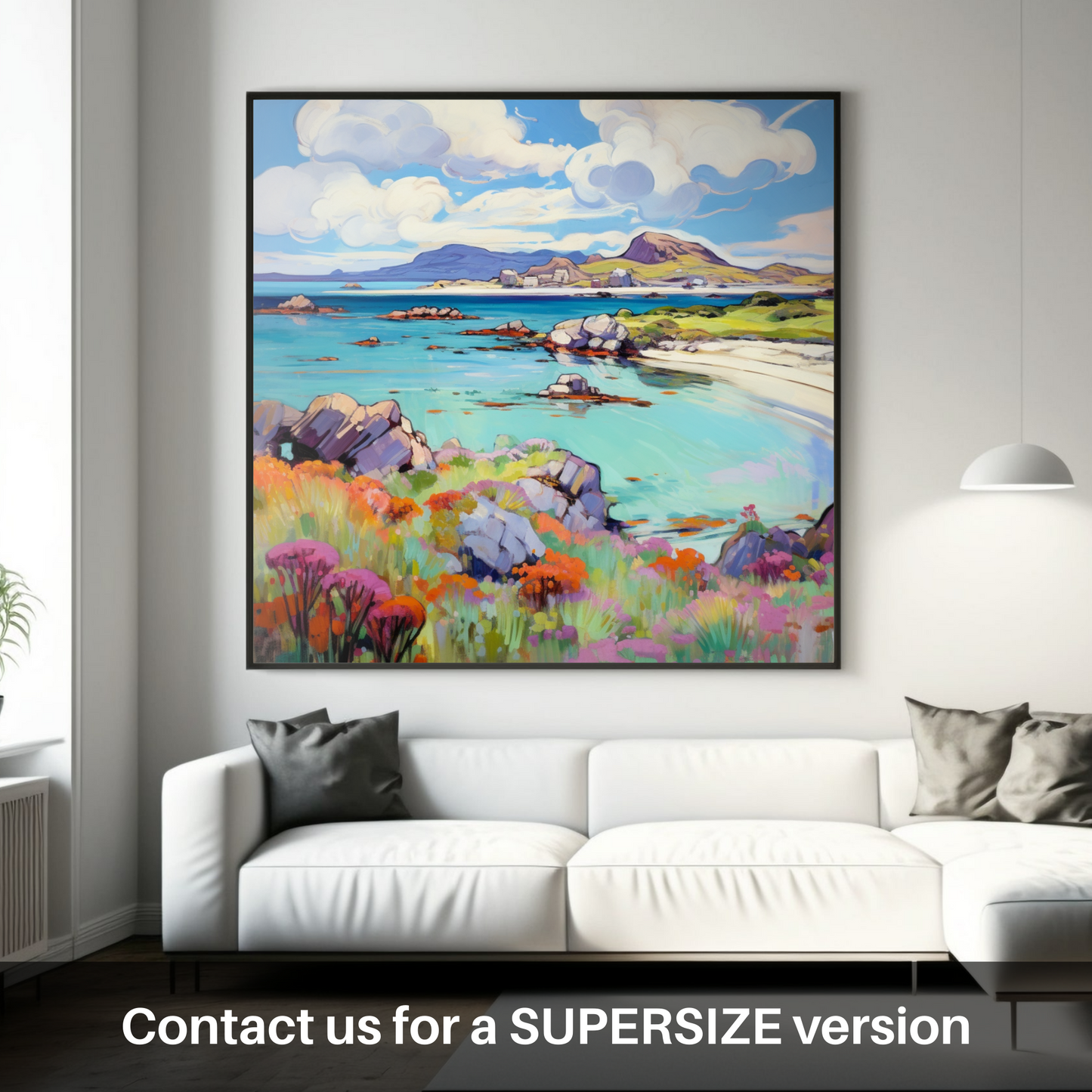 Huge supersize print of Isle of Iona, Inner Hebrides in summer