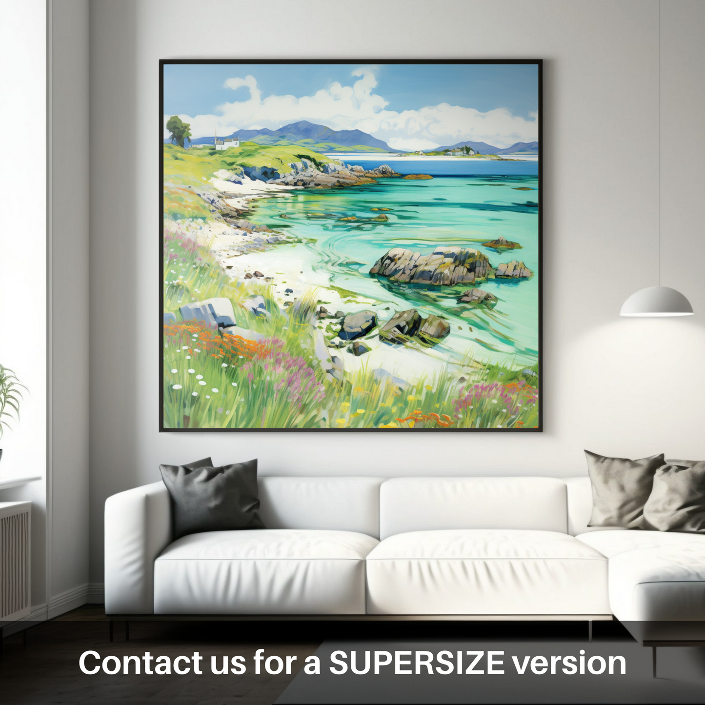 Huge supersize print of Isle of Iona, Inner Hebrides in summer