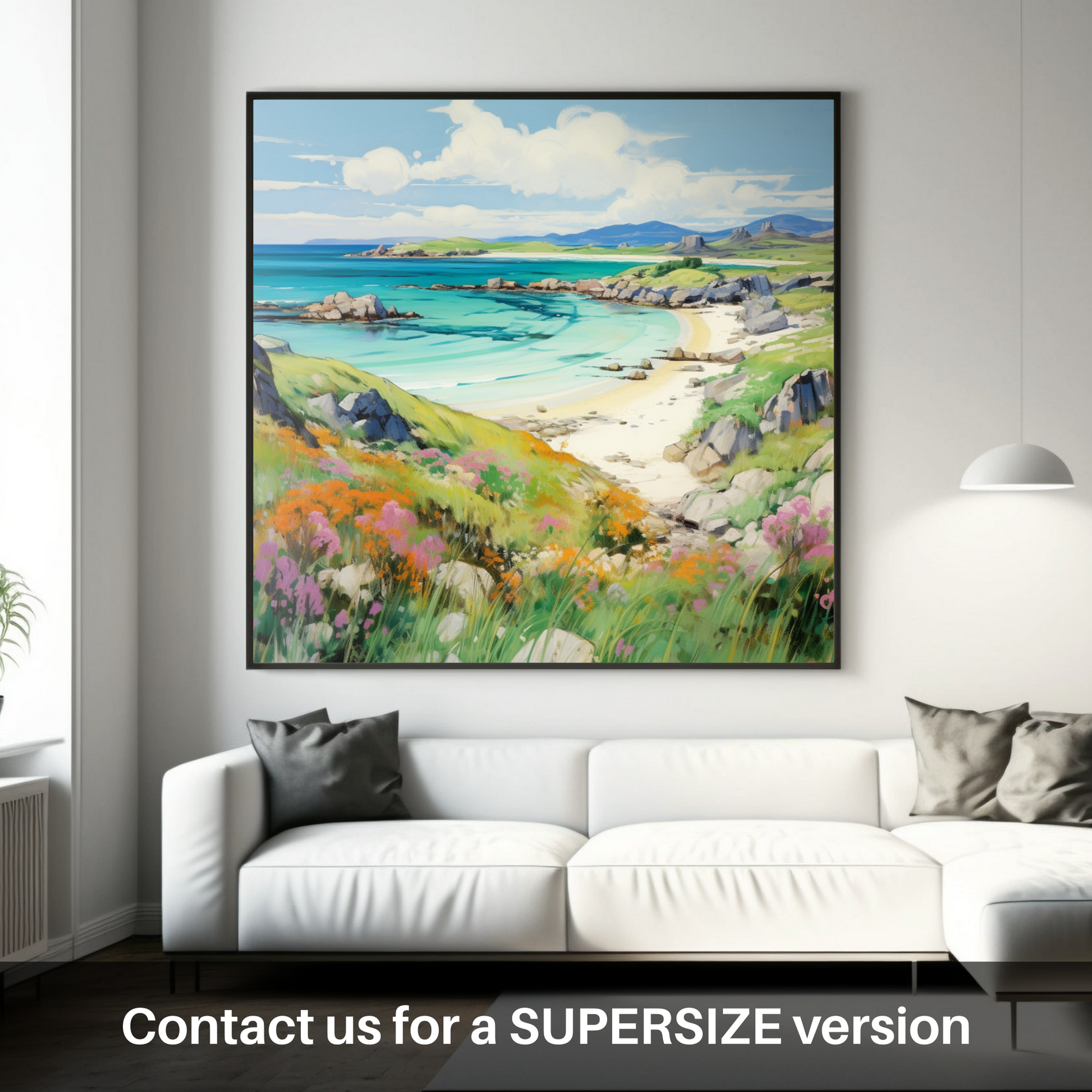 Huge supersize print of Isle of Iona, Inner Hebrides in summer