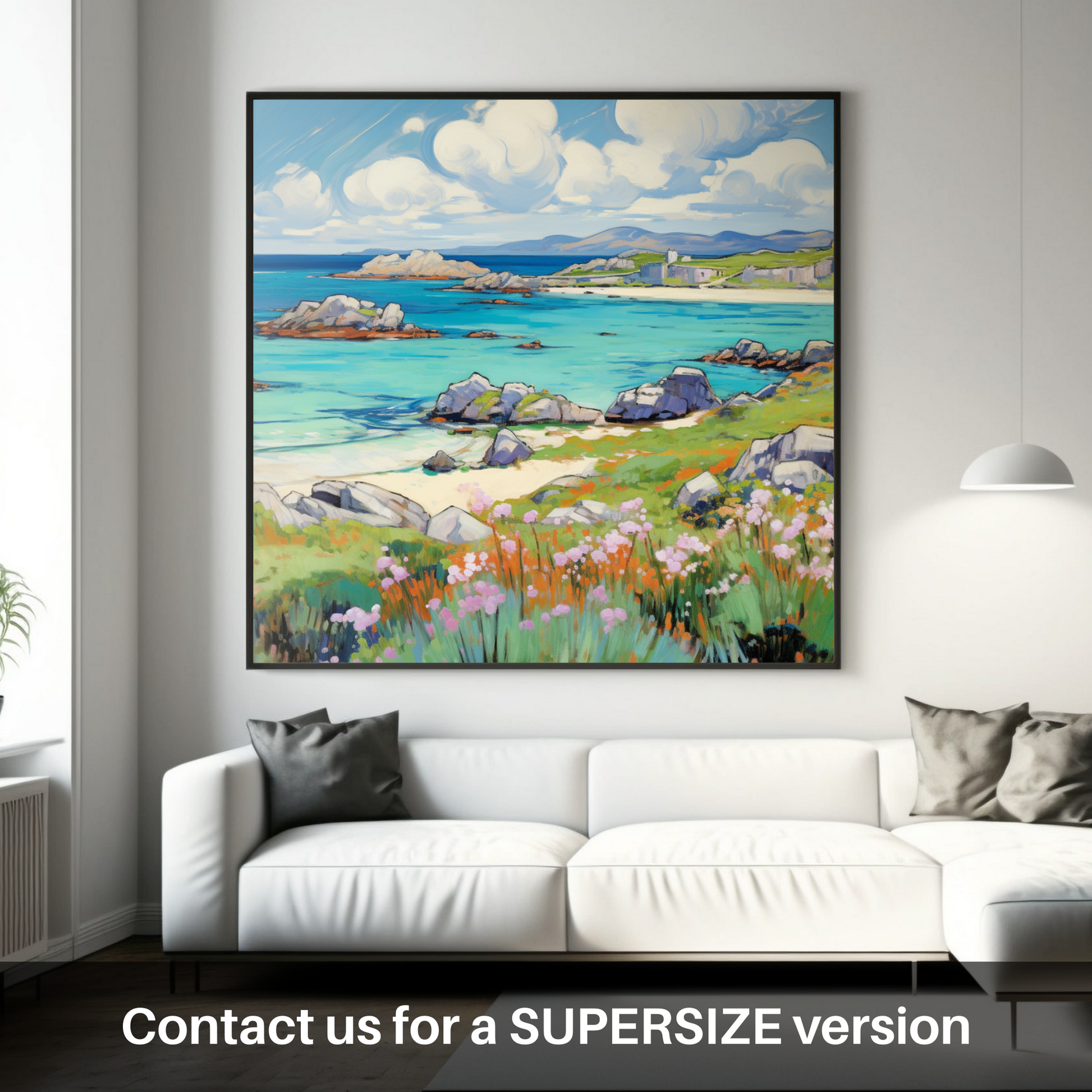 Huge supersize print of Isle of Iona, Inner Hebrides in summer