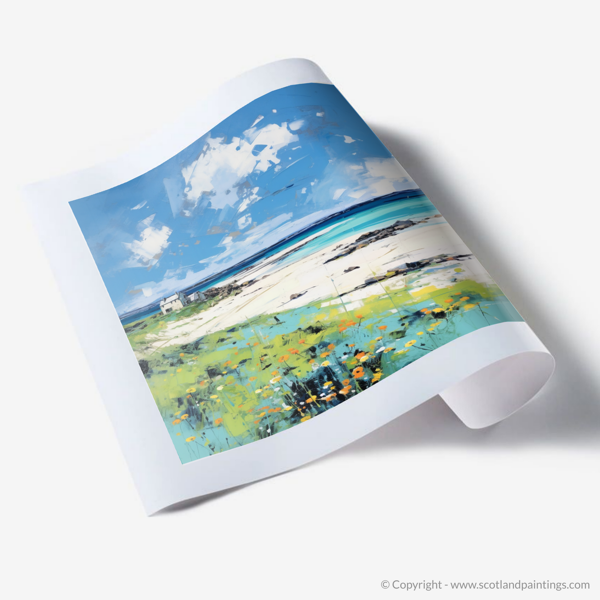 Art Print of Isle of Tiree, Inner Hebrides in summer