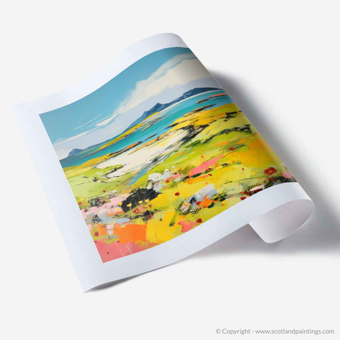 Art Print of Isle of Colonsay, Inner Hebrides in summer