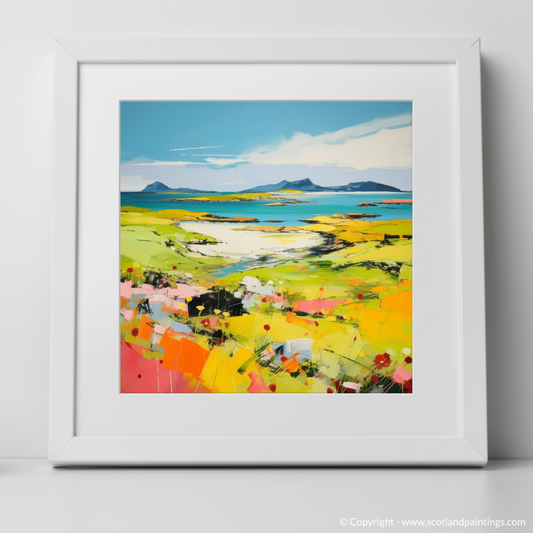 Art Print of Isle of Colonsay, Inner Hebrides in summer with a white frame