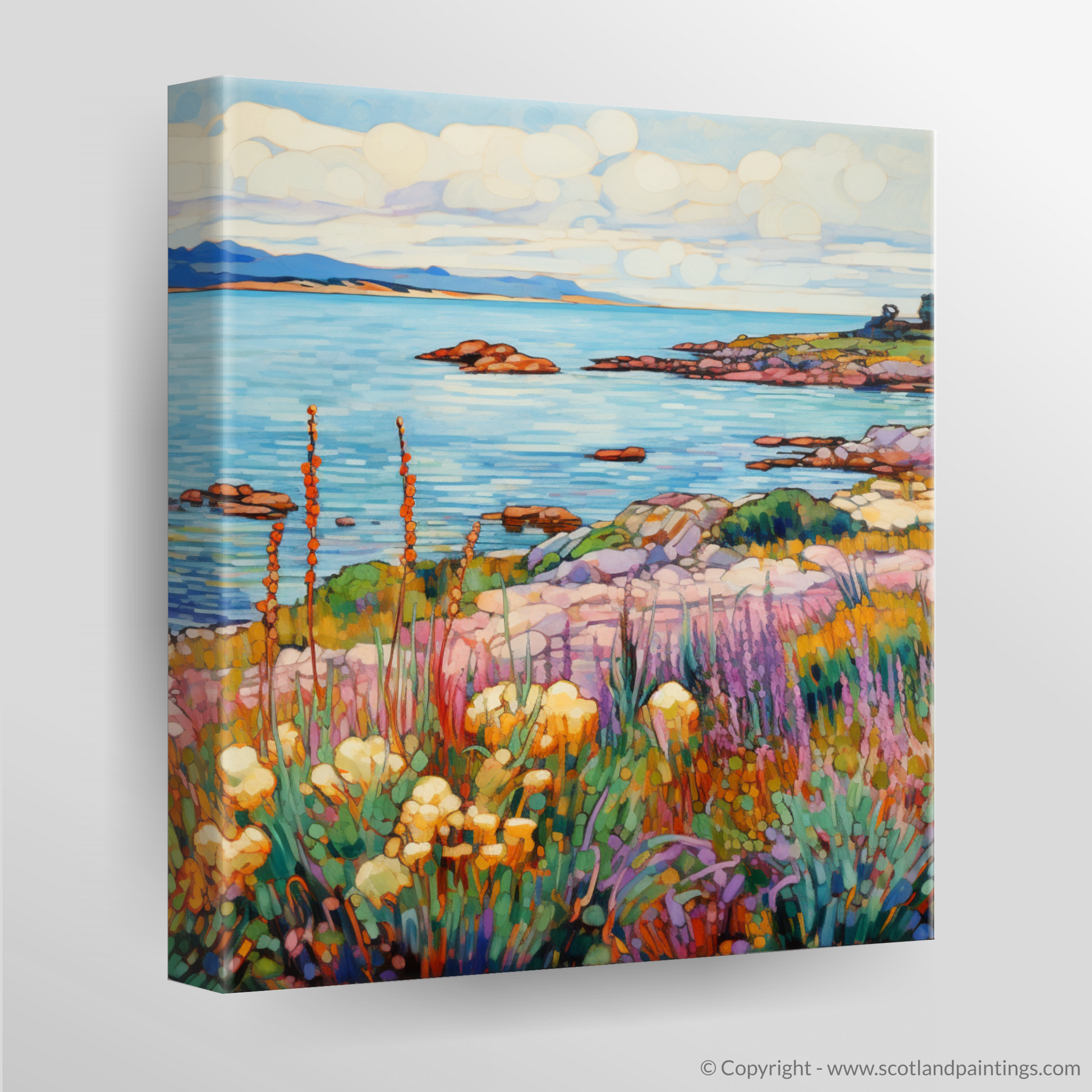 Canvas Print of Isle of Gigha, Inner Hebrides in summer