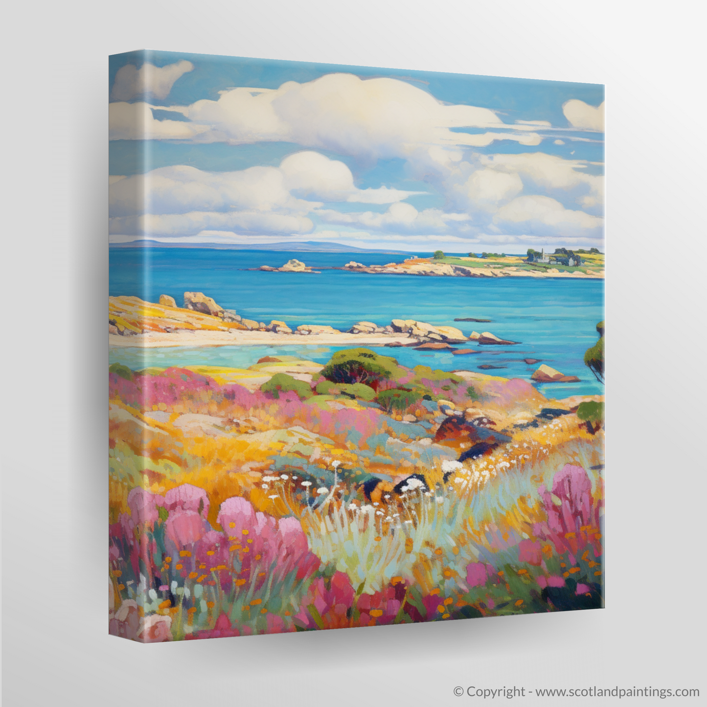 Canvas Print of Isle of Gigha, Inner Hebrides in summer