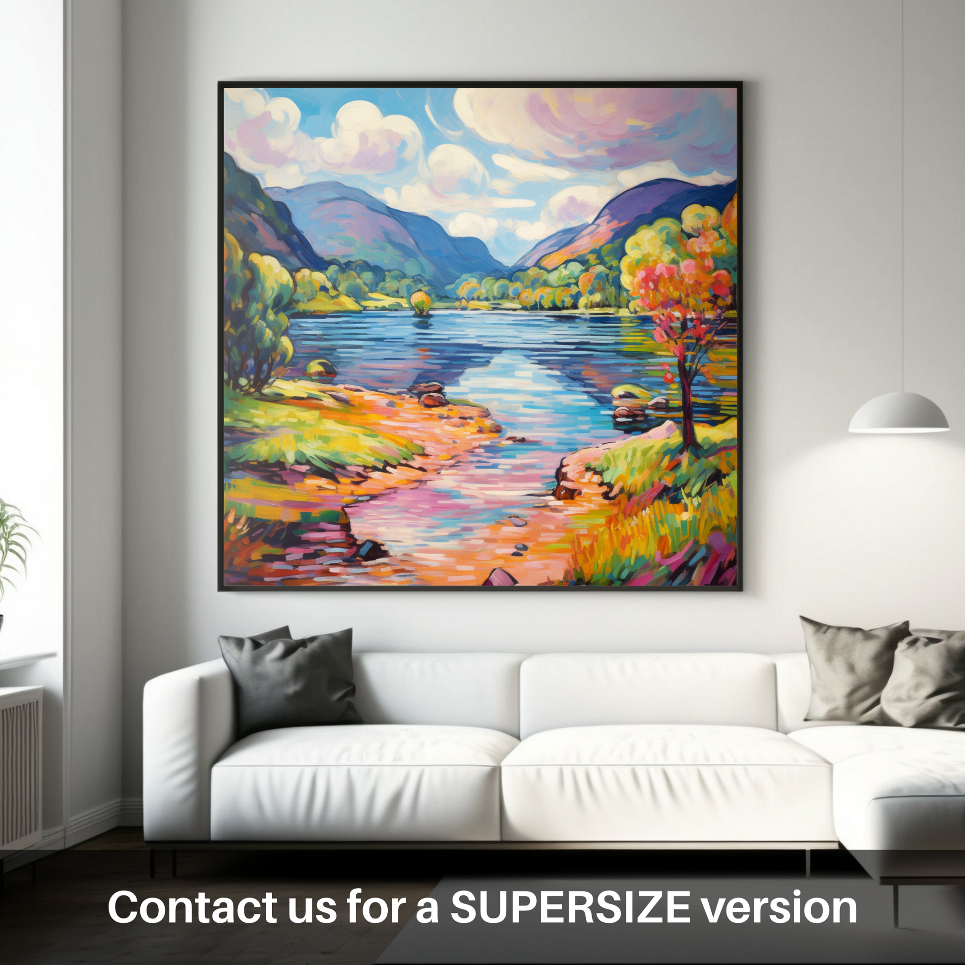 Huge supersize print of Loch Voil in summer