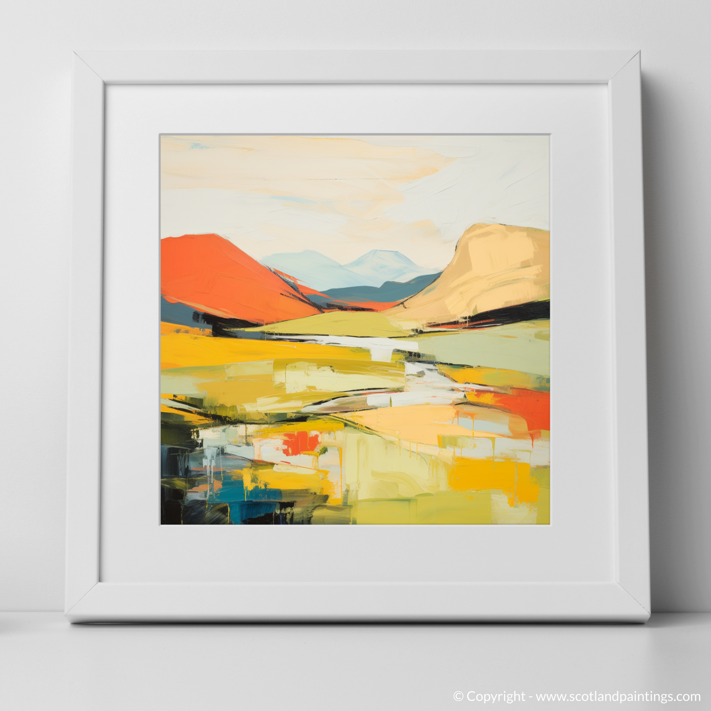 Art Print of Glen Garry, Highlands in summer with a white frame