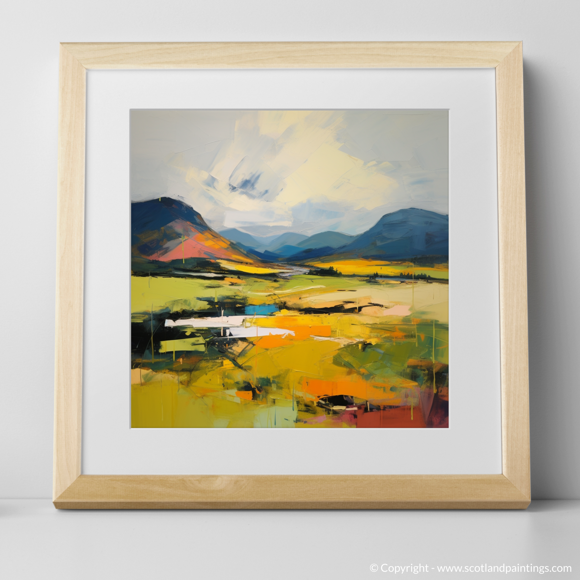 Art Print of Glen Garry, Highlands in summer with a natural frame