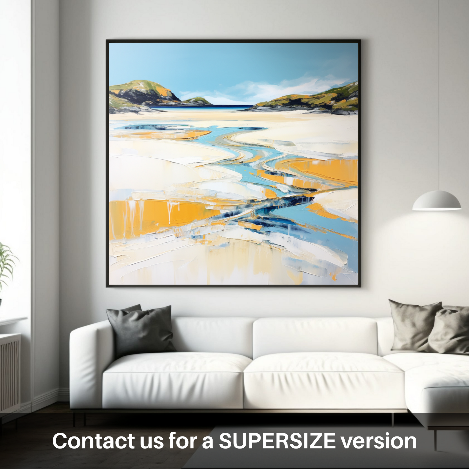 Huge supersize print of Silver Sands of Morar in summer