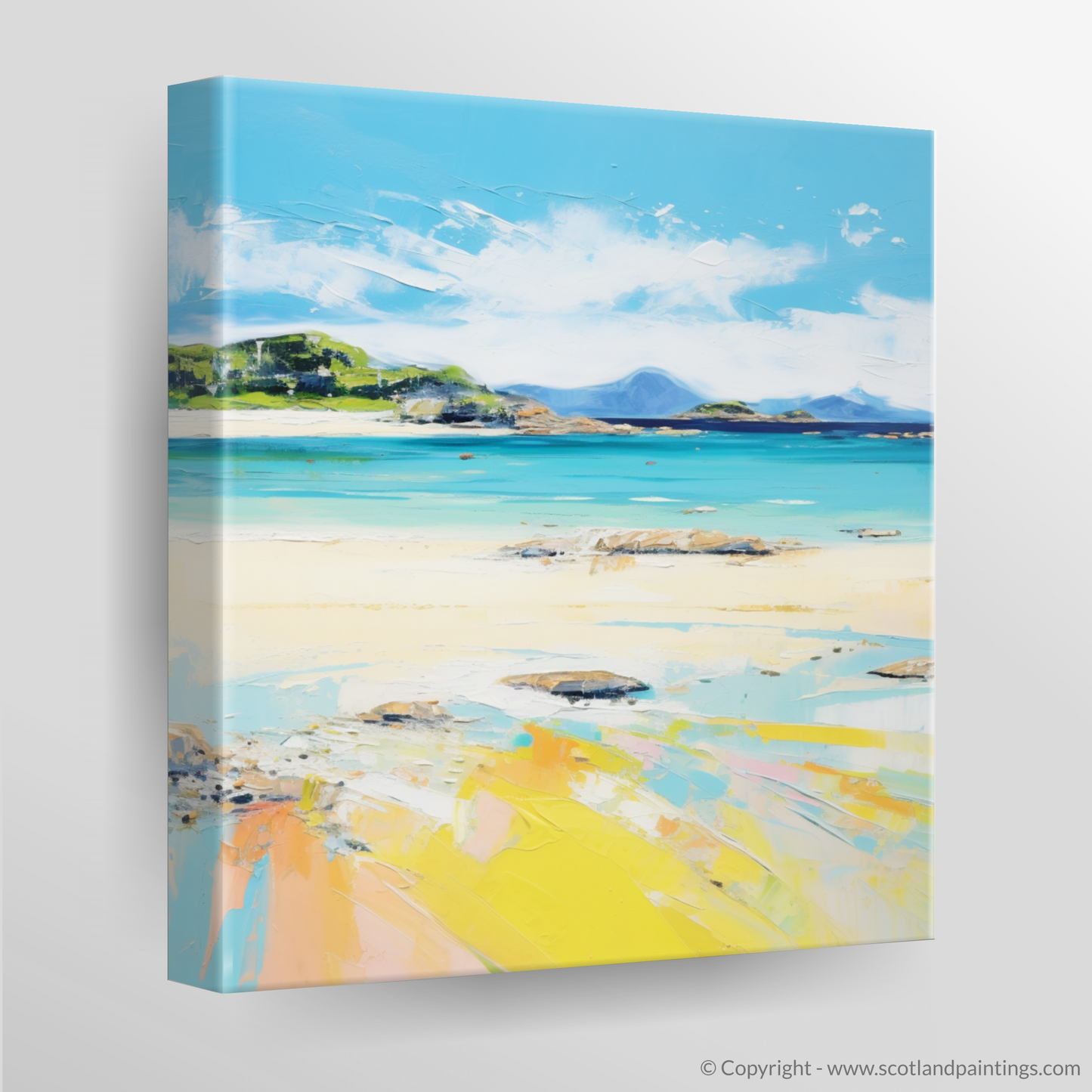 Canvas Print of Silver Sands of Morar in summer