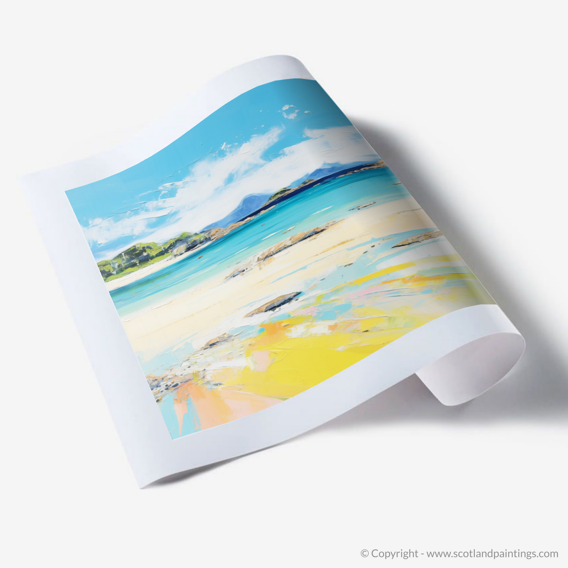 Art Print of Silver Sands of Morar in summer