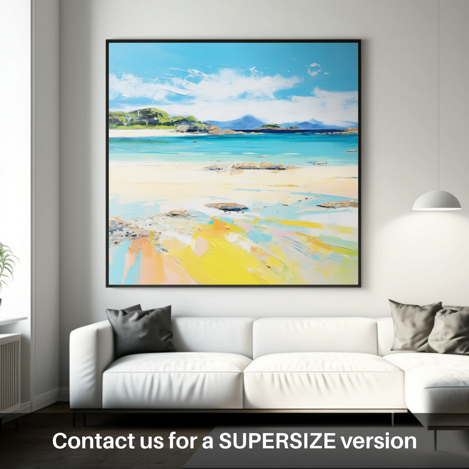 Huge supersize print of Silver Sands of Morar in summer