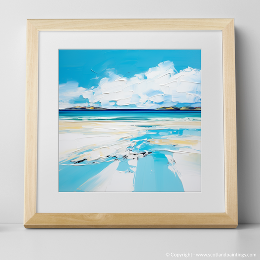 Art Print of Silver Sands of Morar in summer with a natural frame