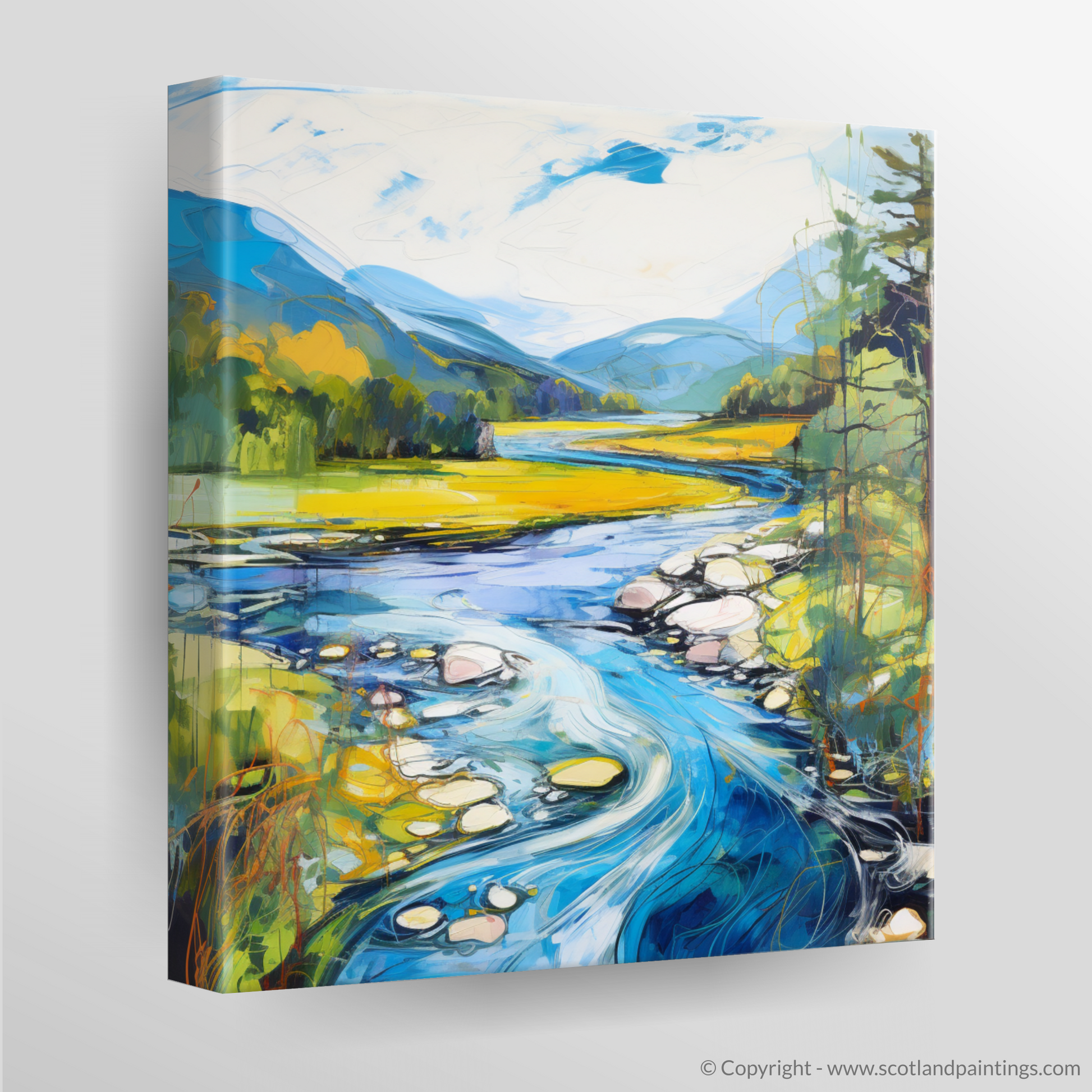 Canvas Print of River Orchy, Argyll and Bute in summer
