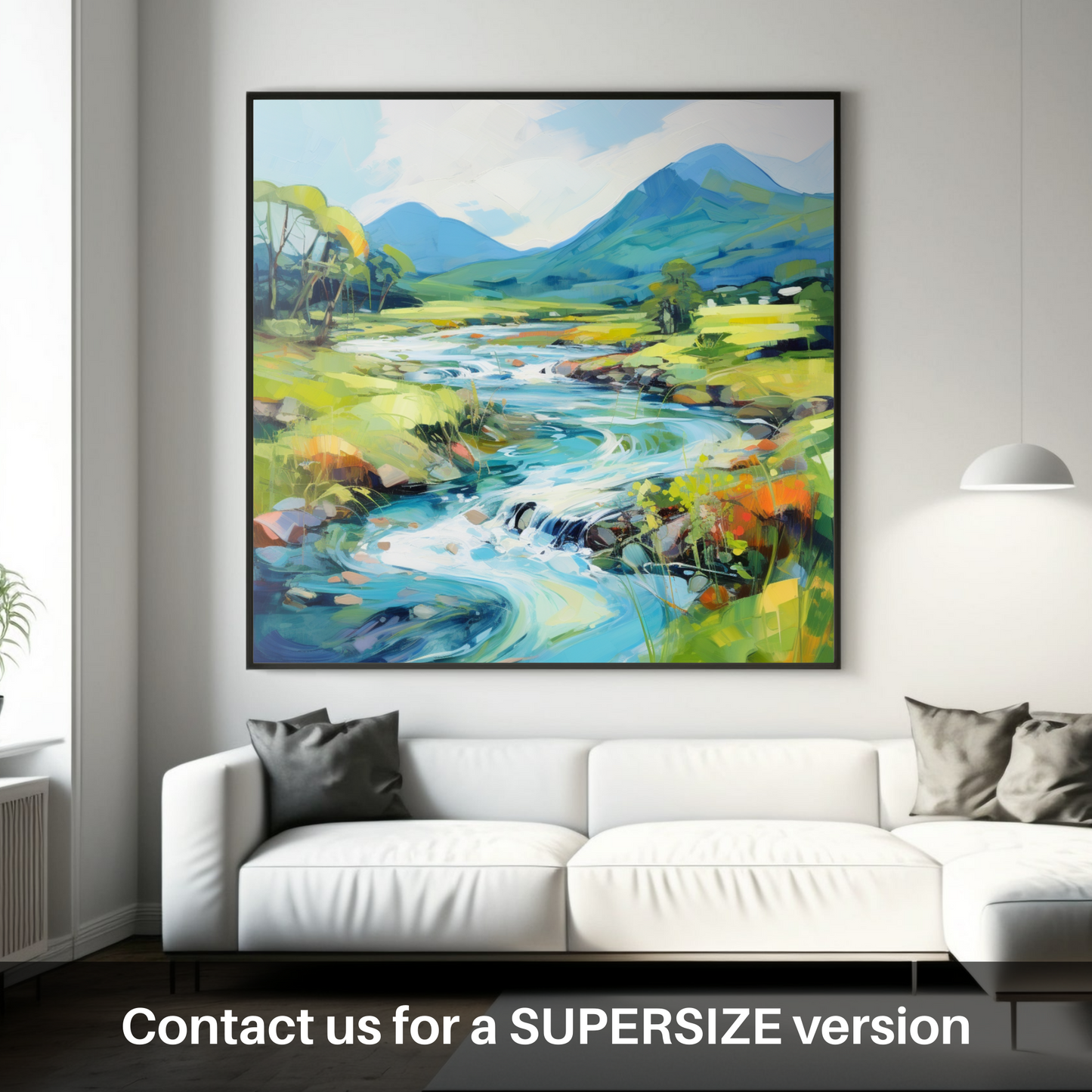 Huge supersize print of River Etive, Argyll and Bute in summer