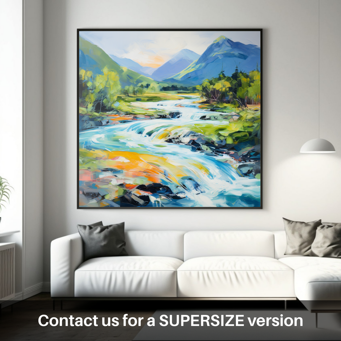 Huge supersize print of River Etive, Argyll and Bute in summer