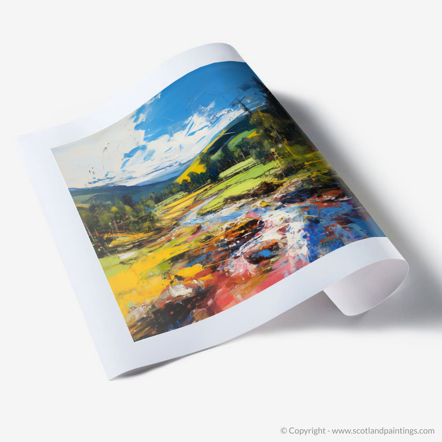 Art Print of Glen Tilt, Perthshire in summer