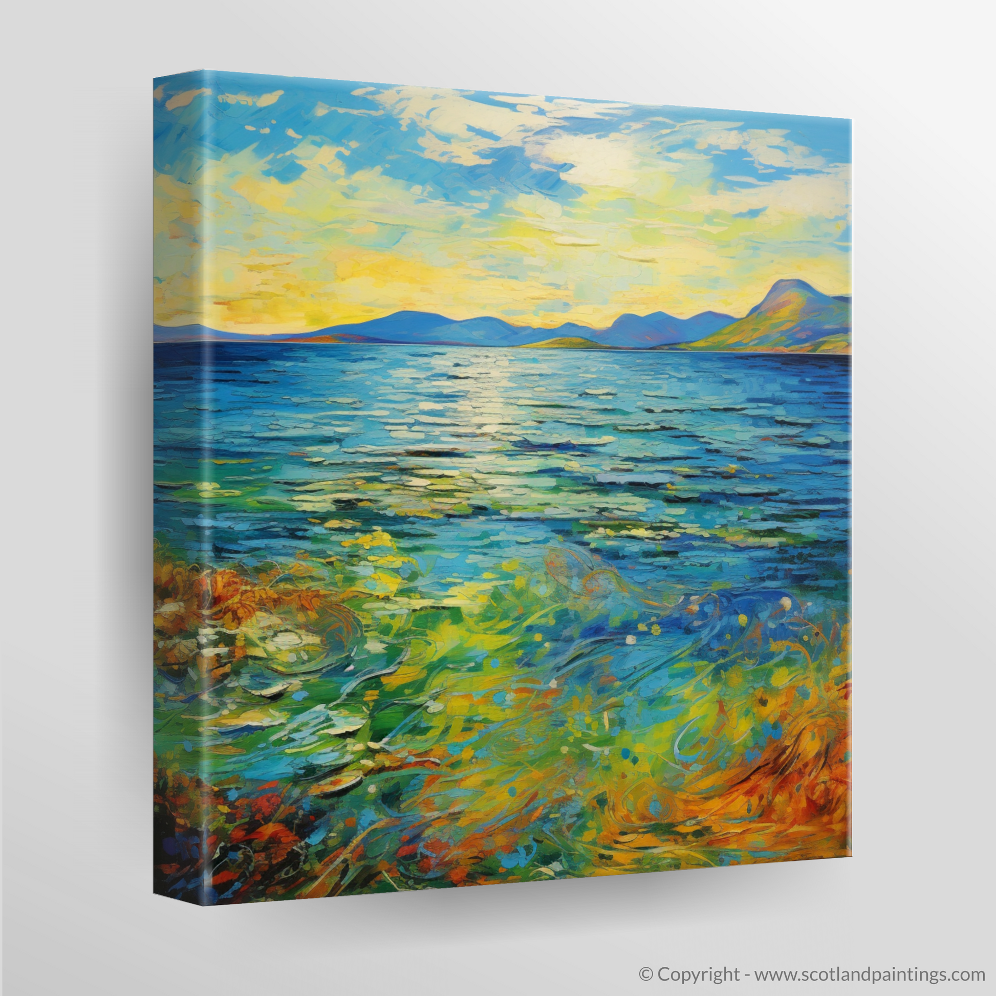 Canvas Print of Isle of Arran, Firth of Clyde in summer