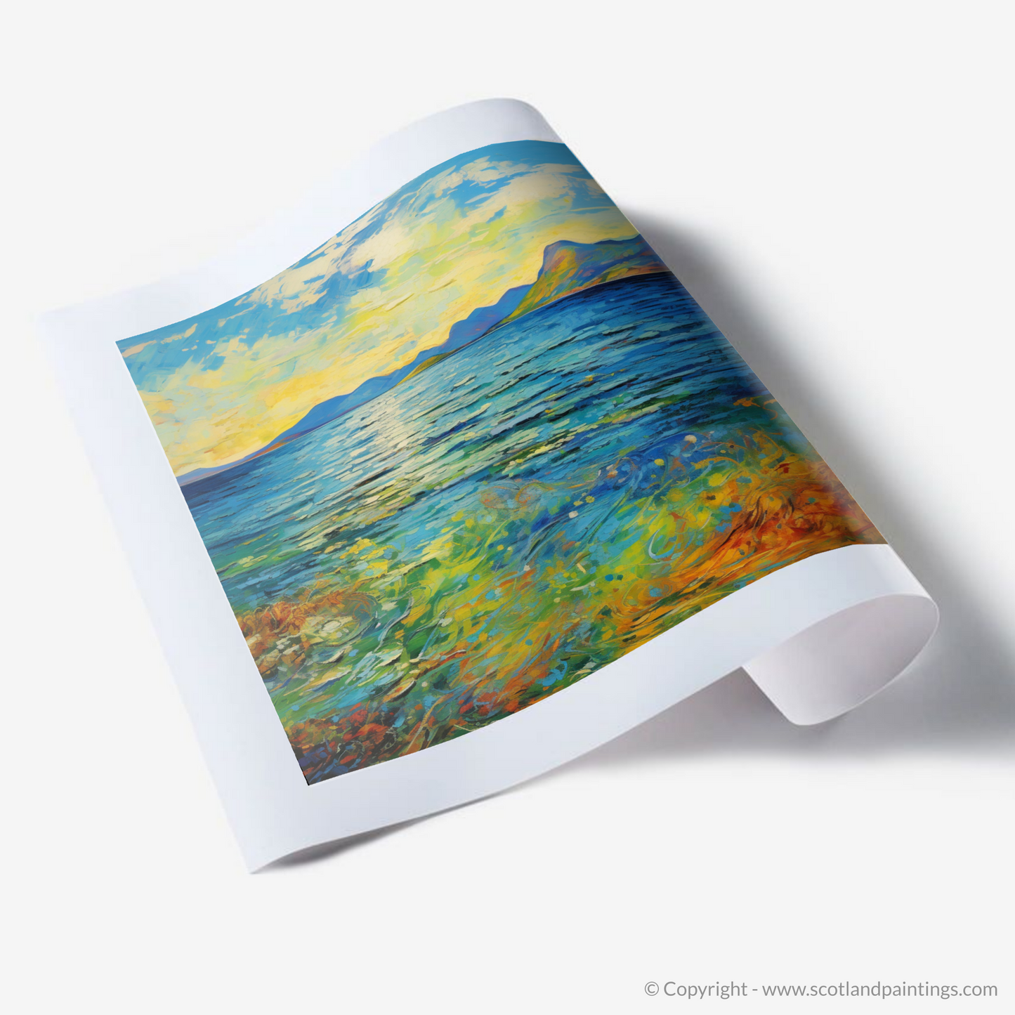 Art Print of Isle of Arran, Firth of Clyde in summer