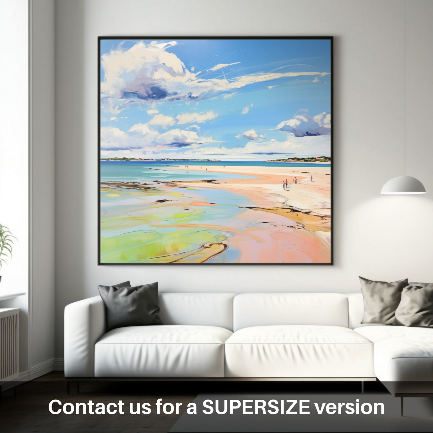 Huge supersize print of Longniddry Beach, East Lothian in summer