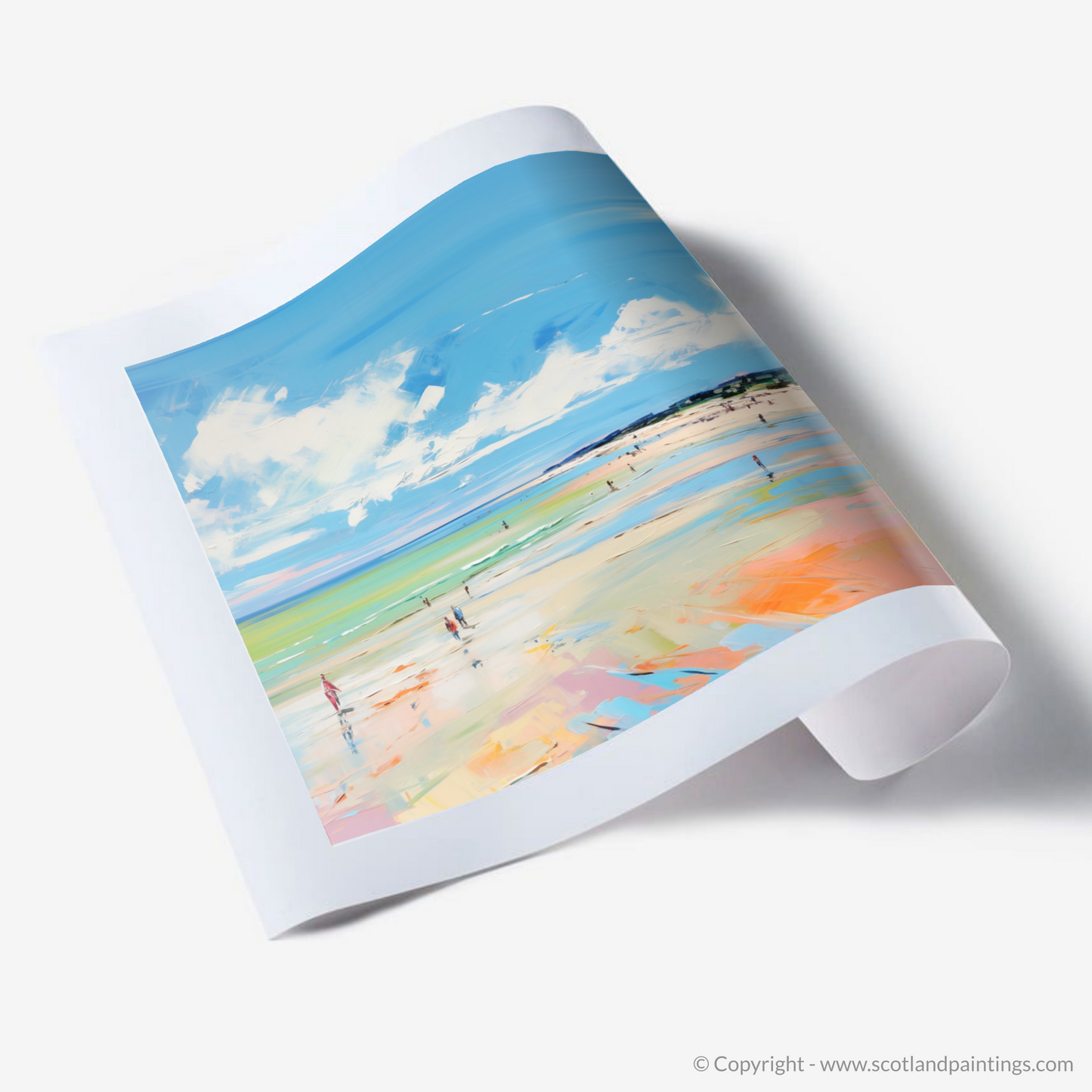 Art Print of Longniddry Beach, East Lothian in summer