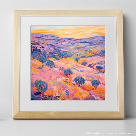 Art Print of Glenmore, Highlands in summer with a natural frame