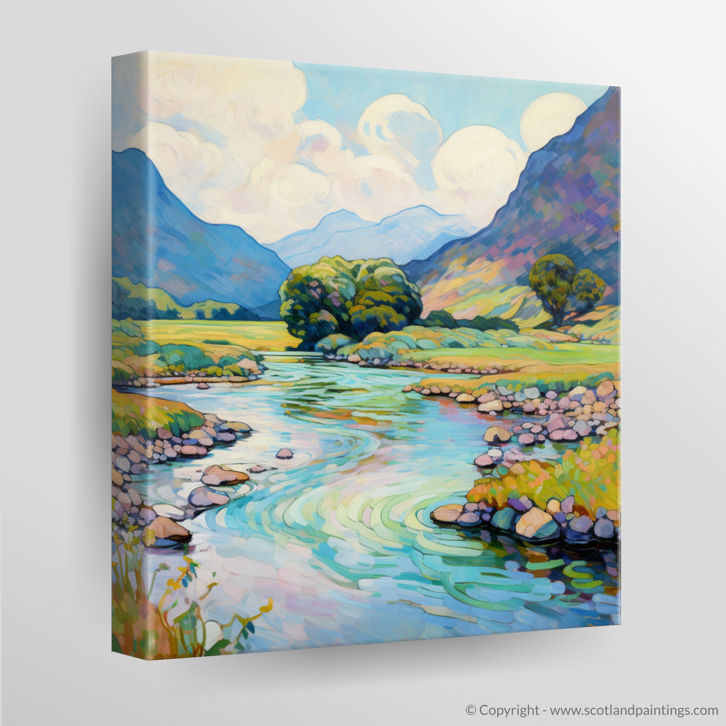 Canvas Print of River Coe, Glencoe, Highlands in summer