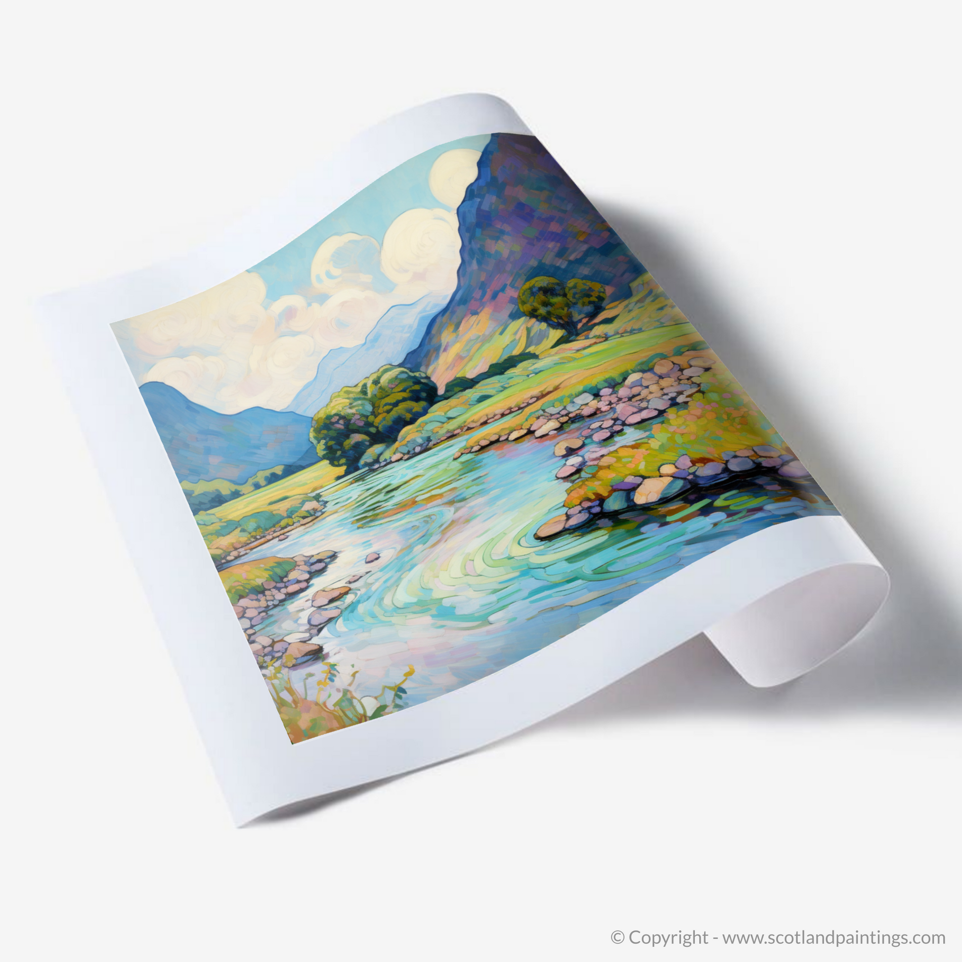 Art Print of River Coe, Glencoe, Highlands in summer