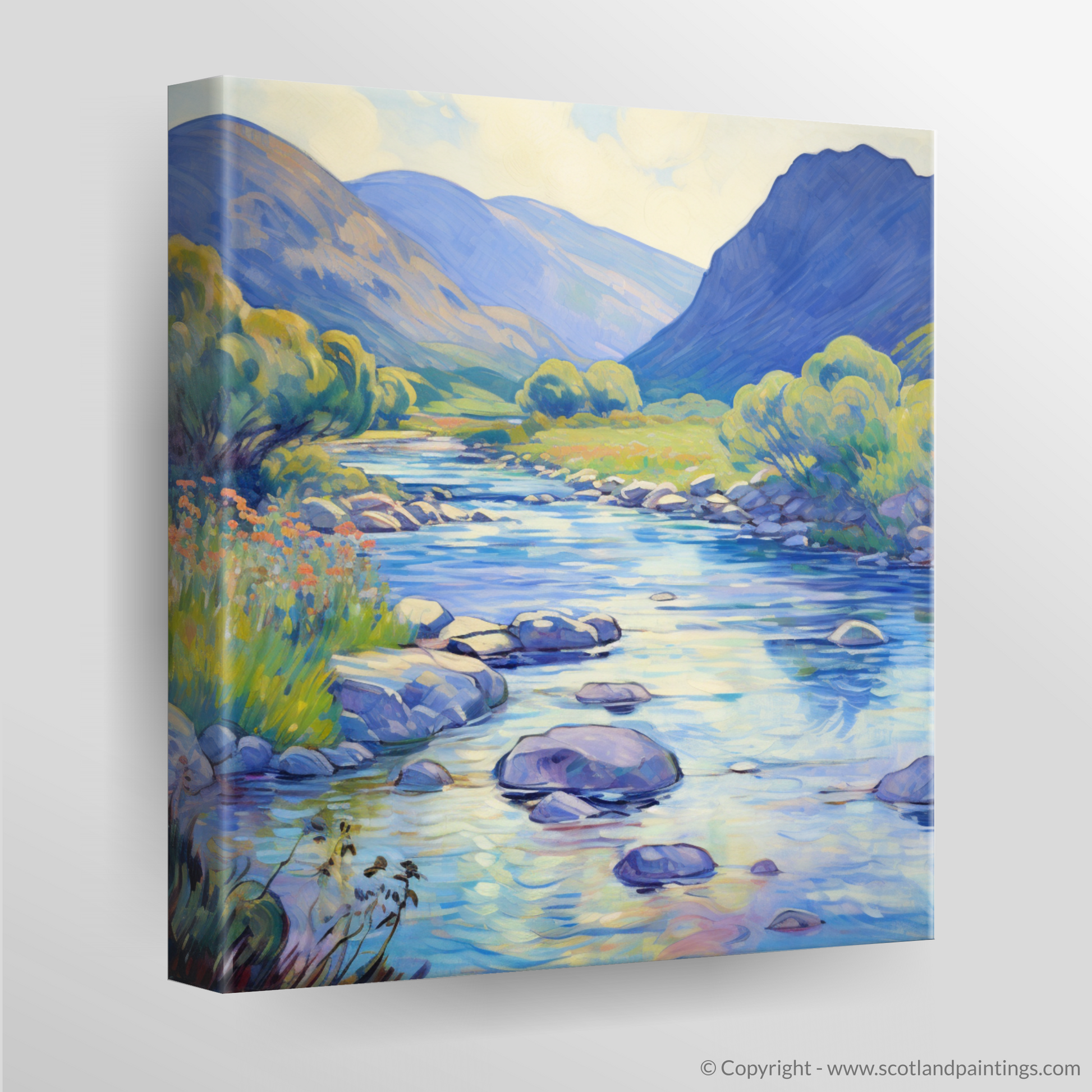 Canvas Print of River Coe, Glencoe, Highlands in summer